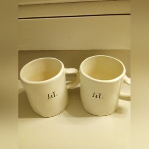 Rae Dunn bundle of two "Sit" mugs